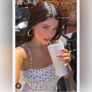 437 Eclipse Slip in Bloom. Worn by Kylie Jenner. Size Small.